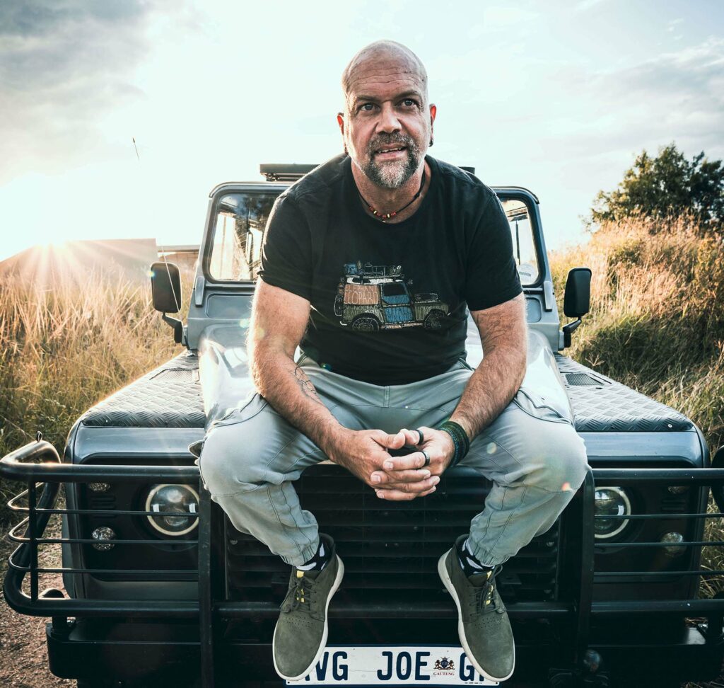 Not your average Joe men's life coach sitting on his landrover